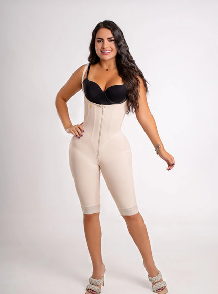 Faja corse cierre invisible larga hasta la rodilla