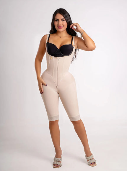 Faja corse cierre invisible larga hasta la rodilla